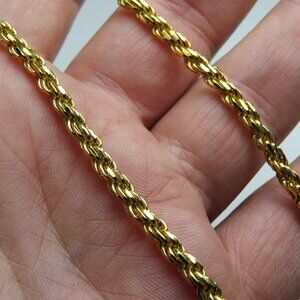 18k *925 Sterling Solid Rope Necklace